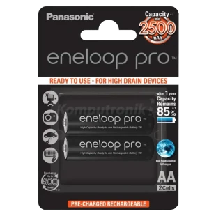 Punjiva baterija AA Panasonic eneloop pro BK-3HCDE/2BE/pak 2 kom