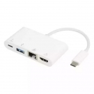E-Green Adapter USB 3.1 Tip C(M) - HDMI+USB 3.0+Tip C+RJ45(F)