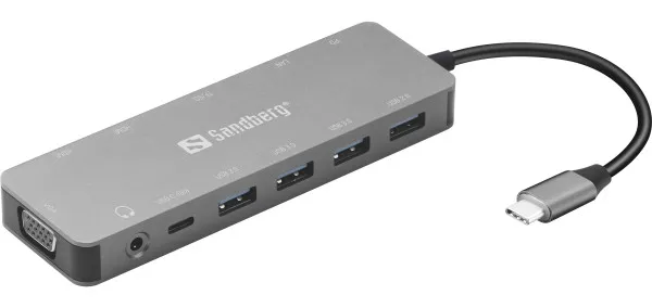 Docking station Sandberg 13in1 USB-C - 2xHDMI/VGA/LAN/3xUSB 3.0/USB C 136-45 Glavna slika