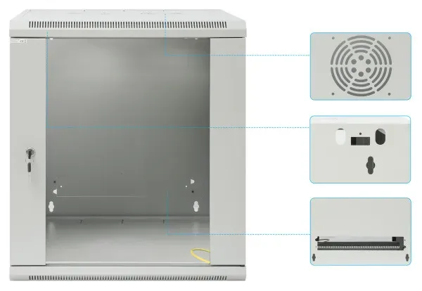 Rack orman Intellinet 711890 19"/12U 570x600x635/staklena vrata/bravica Slika 5