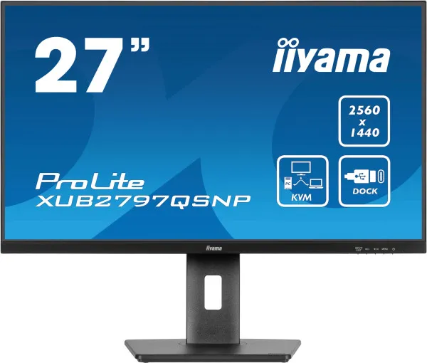 Monitor 27" Iiyama XUB2797QSNP-B1 IPS 2560x1440/100Hz/1ms/HDMI/DP/USB/RJ45/zvučn Glavna slika