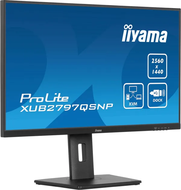 Monitor 27" Iiyama XUB2797QSNP-B1 IPS 2560x1440/100Hz/1ms/HDMI/DP/USB/RJ45/zvučn Slika 3