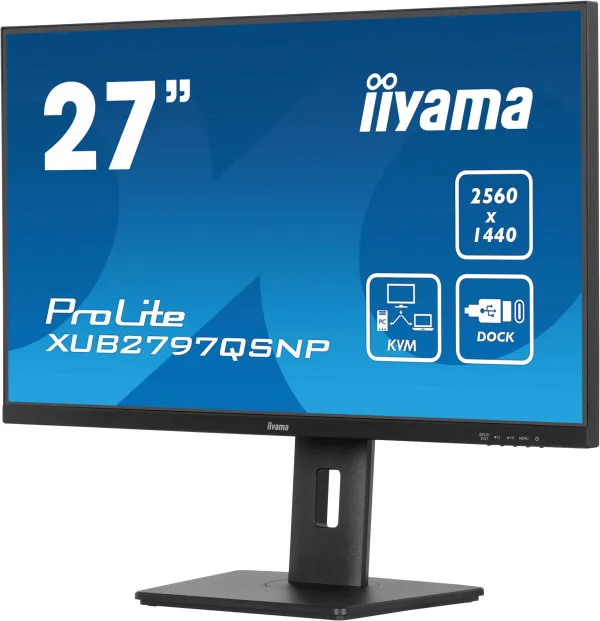 Monitor 27" Iiyama XUB2797QSNP-B1 IPS 2560x1440/100Hz/1ms/HDMI/DP/USB/RJ45/zvučn Slika 5
