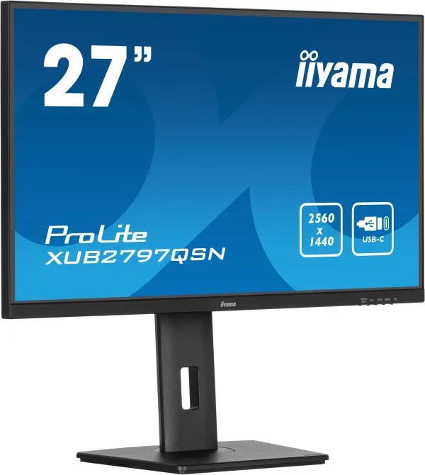 Monitor 27" Iiyama XUB2797QSN-B2 IPS 2560x1440/100Hz/1ms/HDMI/DP/USB/zvučnici Slika 3