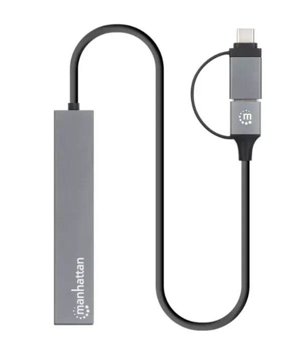 USB-C/USB-A HUB 4port Manhattan 181006 4xUSB-A 3.2/5Gbps/Crni Slika 4