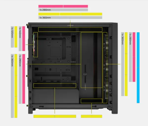 Kuciste Corsair FRAME 4000D LCD RS ARGB Premium Mid-tower, CC-9011326-WW Slika 5