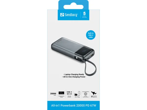 Powerbank Sandberg All in1 421-29 20000mAh PD67W Slika 6