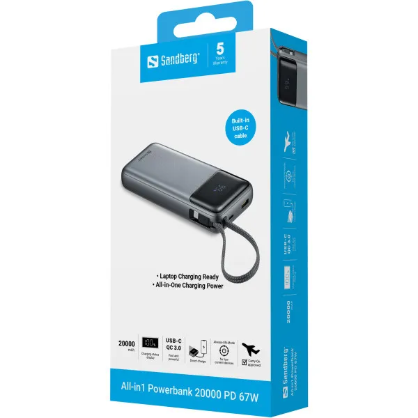 Powerbank Sandberg All in1 421-29 20000mAh PD67W Slika 7