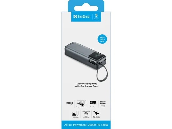 Powerbank Sandberg All in1 421-30 20000mAh PD130W Slika 6