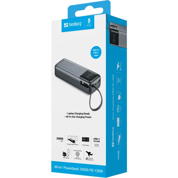Powerbank Sandberg All in1 421-30 20000mAh PD130W Slika 7