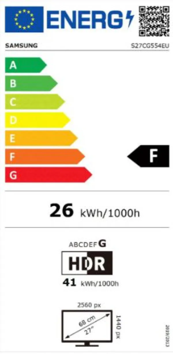 Monitor Samsung 27" G55C S27CG554EU VA /2560x1440/1ms/165Hz/HDMI/DP Slika 6