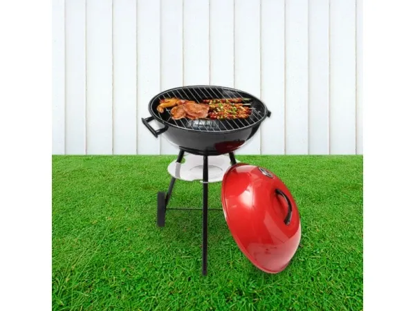 Okrugli roštilj sa poklop. na drveni ugalj, ćumur Haymo BBQ886 Slika 2