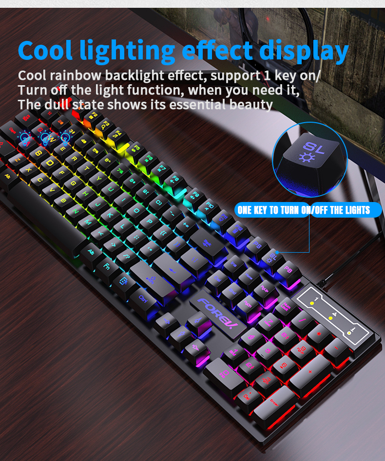 FOREV FV-Q1S Gaming, RGB, Mechanical feel tastatura Slika 5