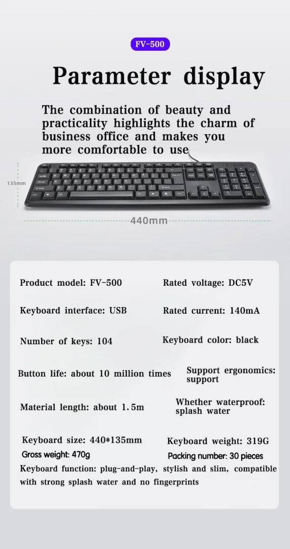 FOREV FV-500 desktop tastatura Slika 9