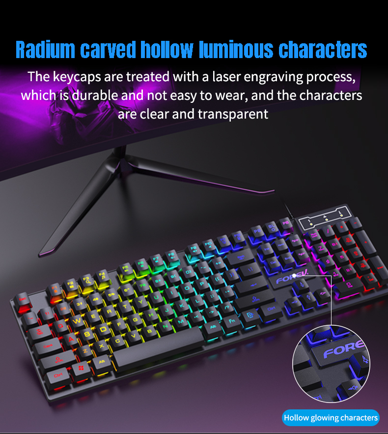 FOREV FV-Q1S Gaming, RGB, Mechanical feel tastatura Slika 6