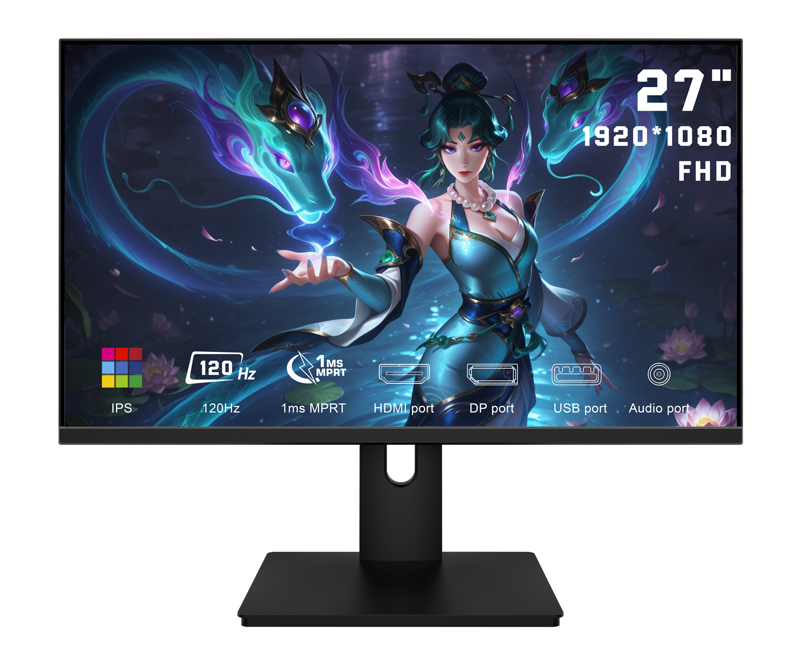 Gaming Monitor 27" QHD 2560x1440 120Hz 1ms Zvučnici, Quantum IQ27EL Glavna slika