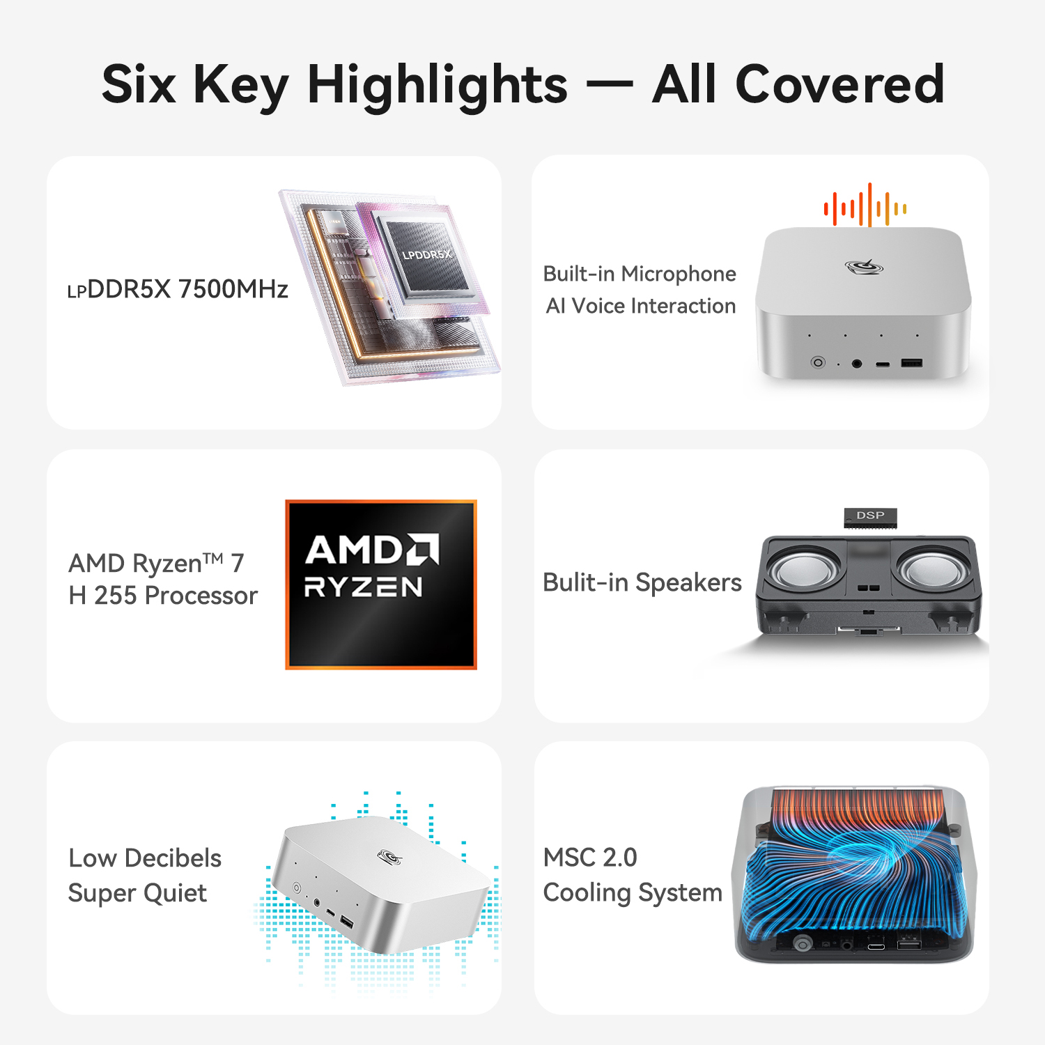 Mini računar Beelink SER9 PRO AMD Ryzen 7 H 255, 24GBD5, m.2 512GB, Windows 11 Pro Slika 7