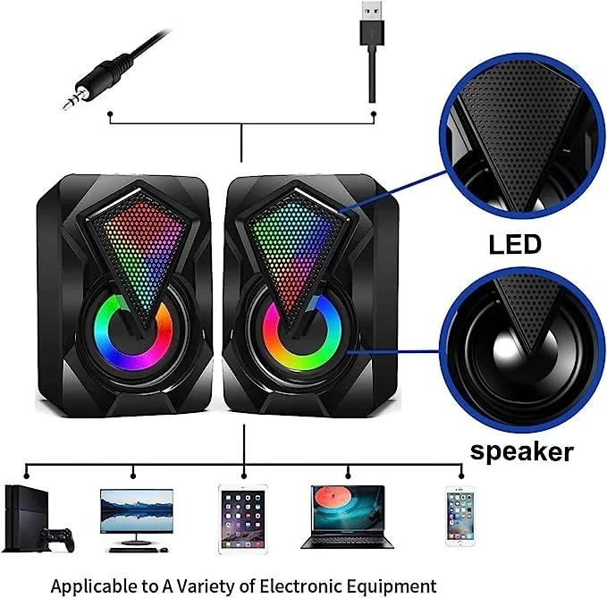 Forev FV-209 zvucnici RGB svetlo 6W Slika 5