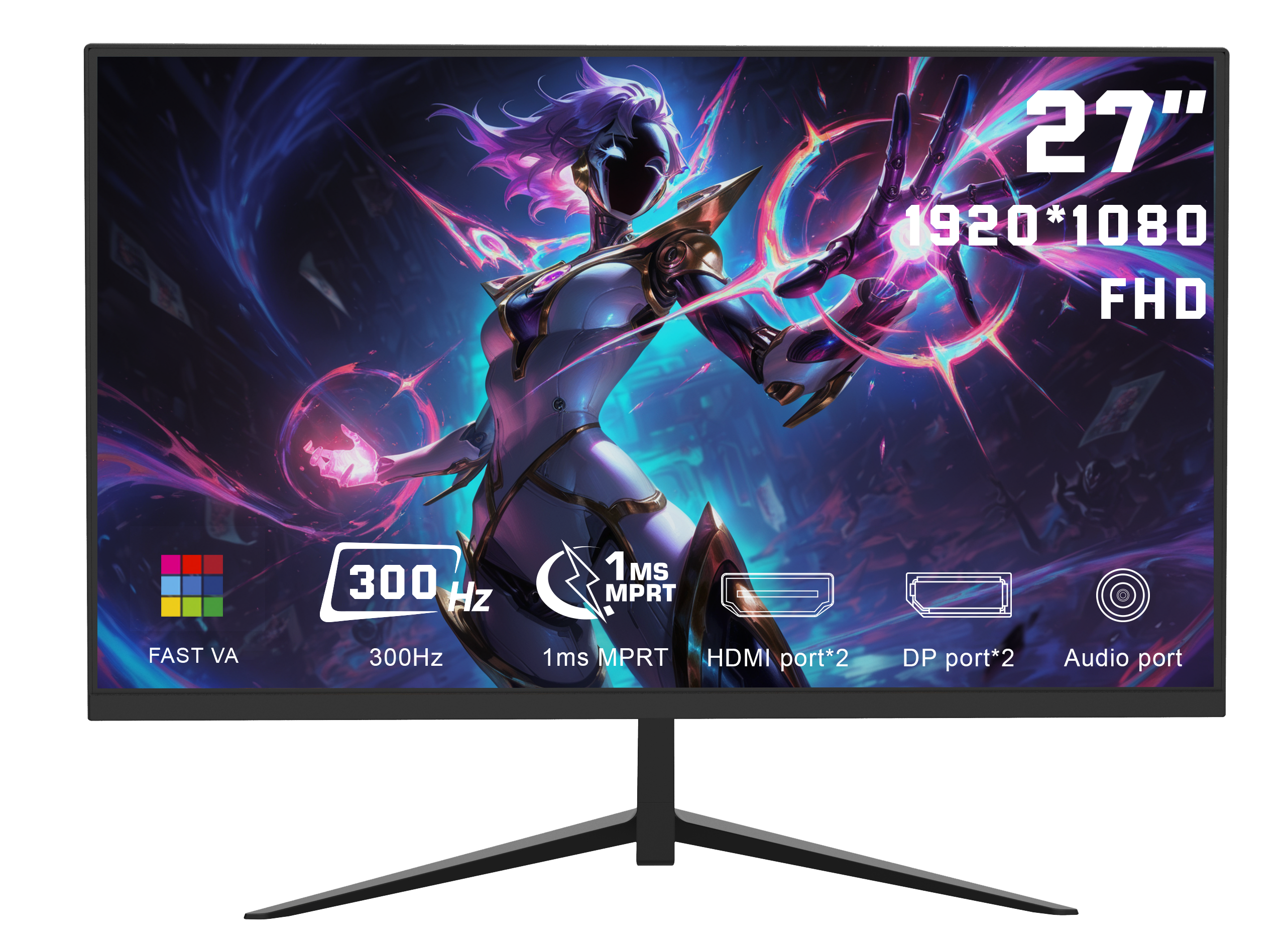 Gaming Monitor 300Hz 1ms 27" Quantum OI27DA FreeSync Glavna slika