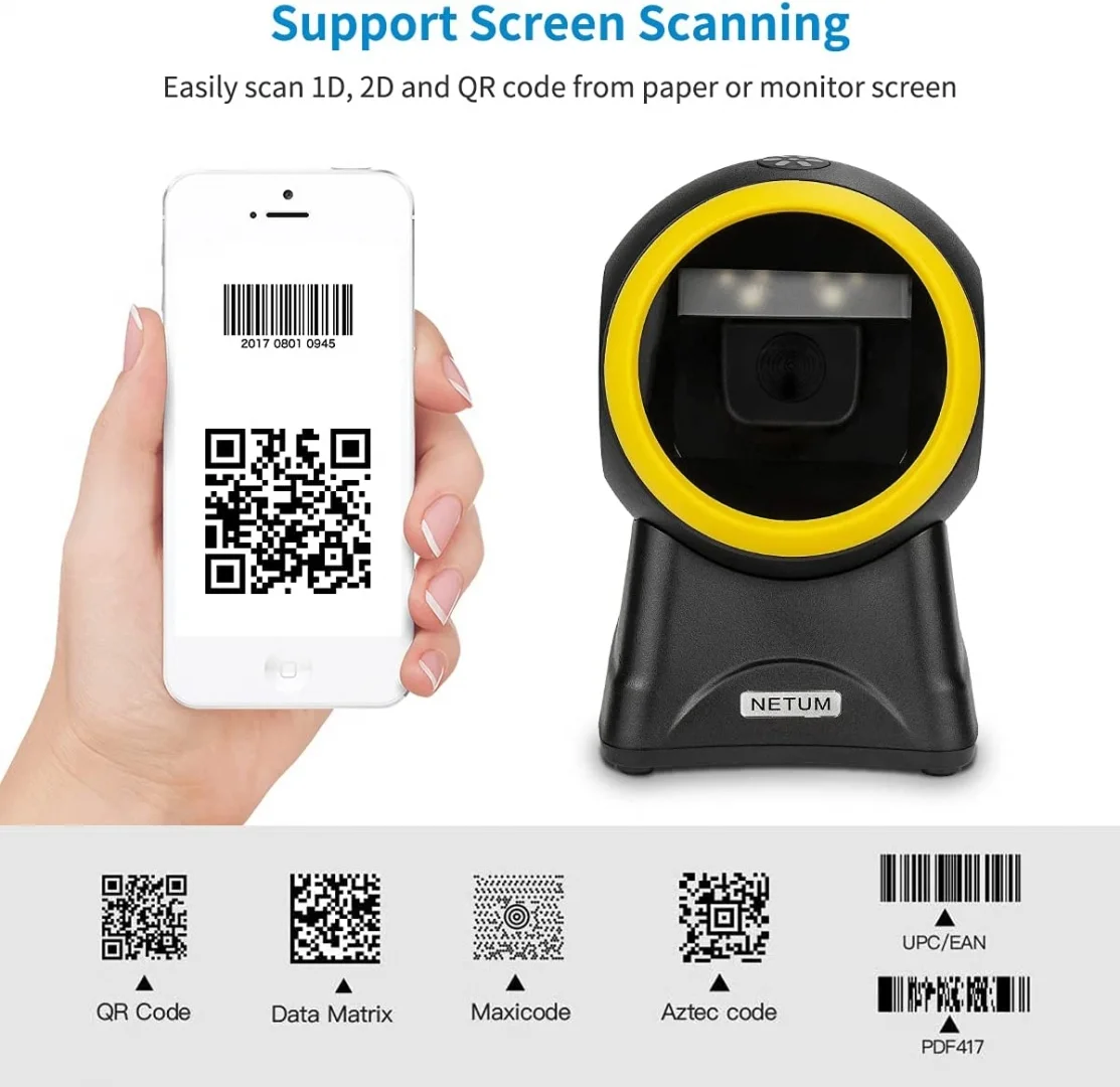 Barcode citac NETUM NT-1205, 1D+2D, Omni, USB Slika 7