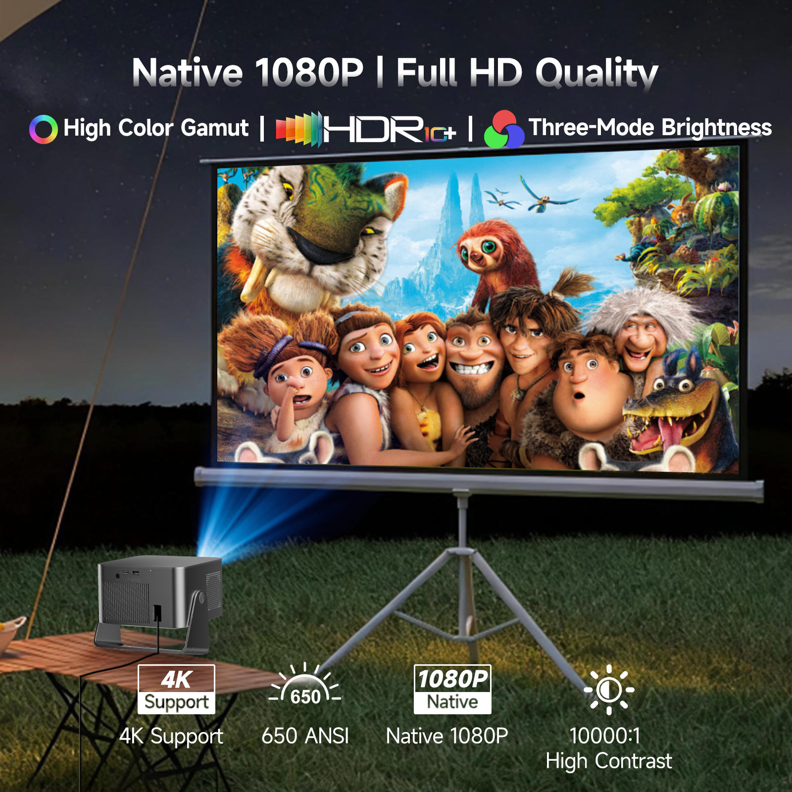 Magcubic HY350GT Projektor, 1080P-8K, 650 AnsiLM, Google TV -Netflix, YT, ... Slika 5