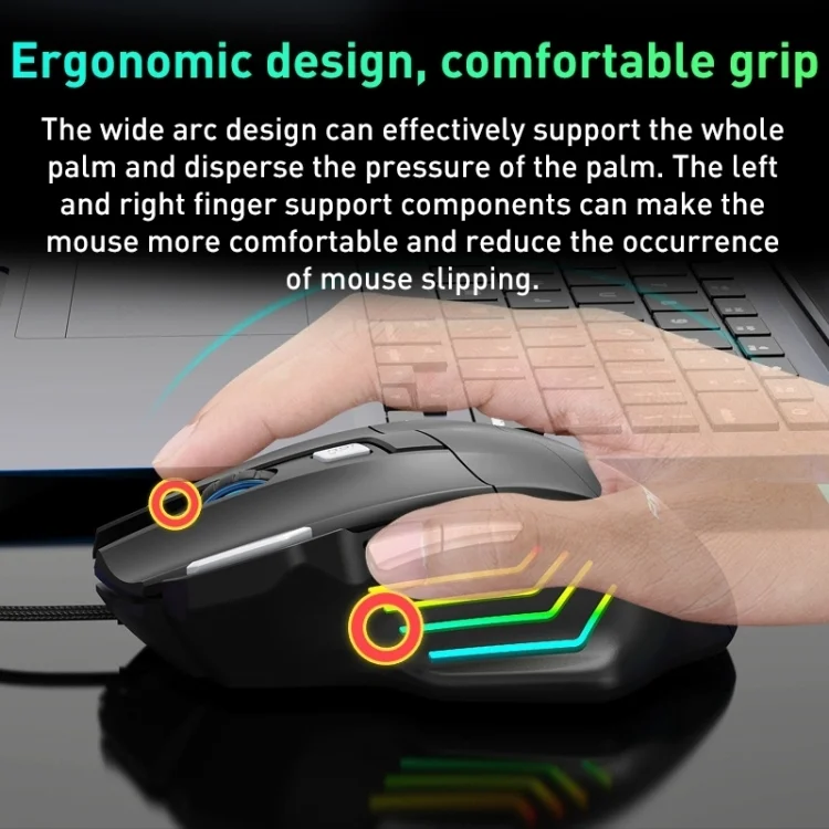 Forev FV-X7 Gaming RGB 3200dpi High End Slika 4