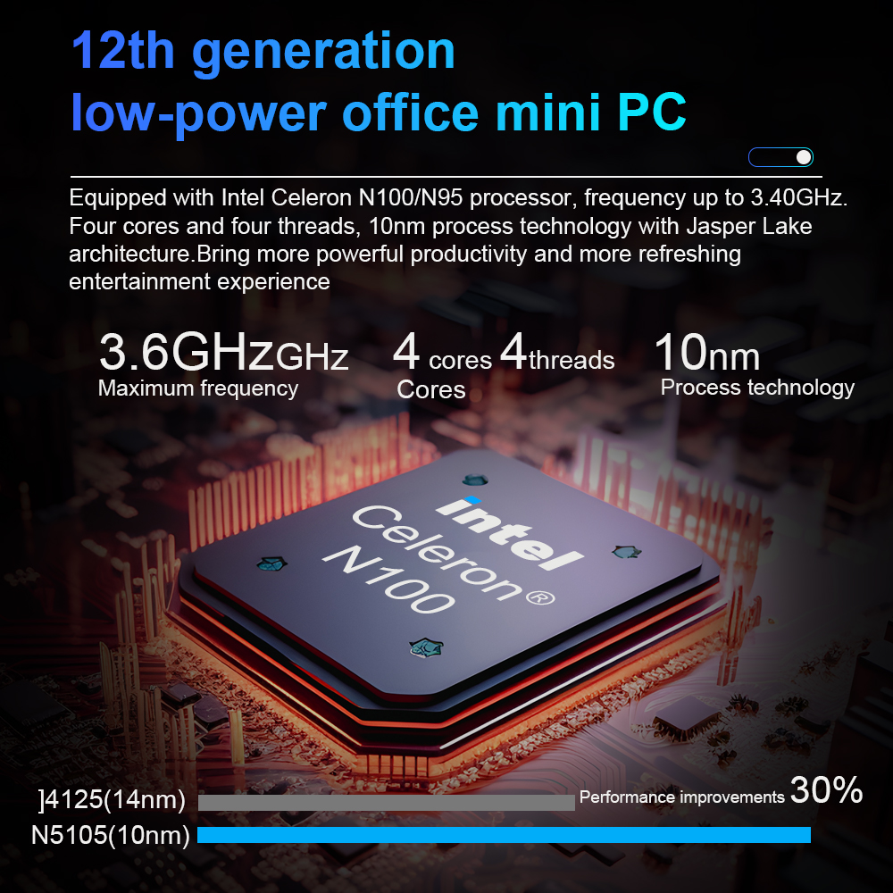 Mini PC MAGCUBIC Intel N150, 16GB, 512GB, Windows 11 Pro Slika 3