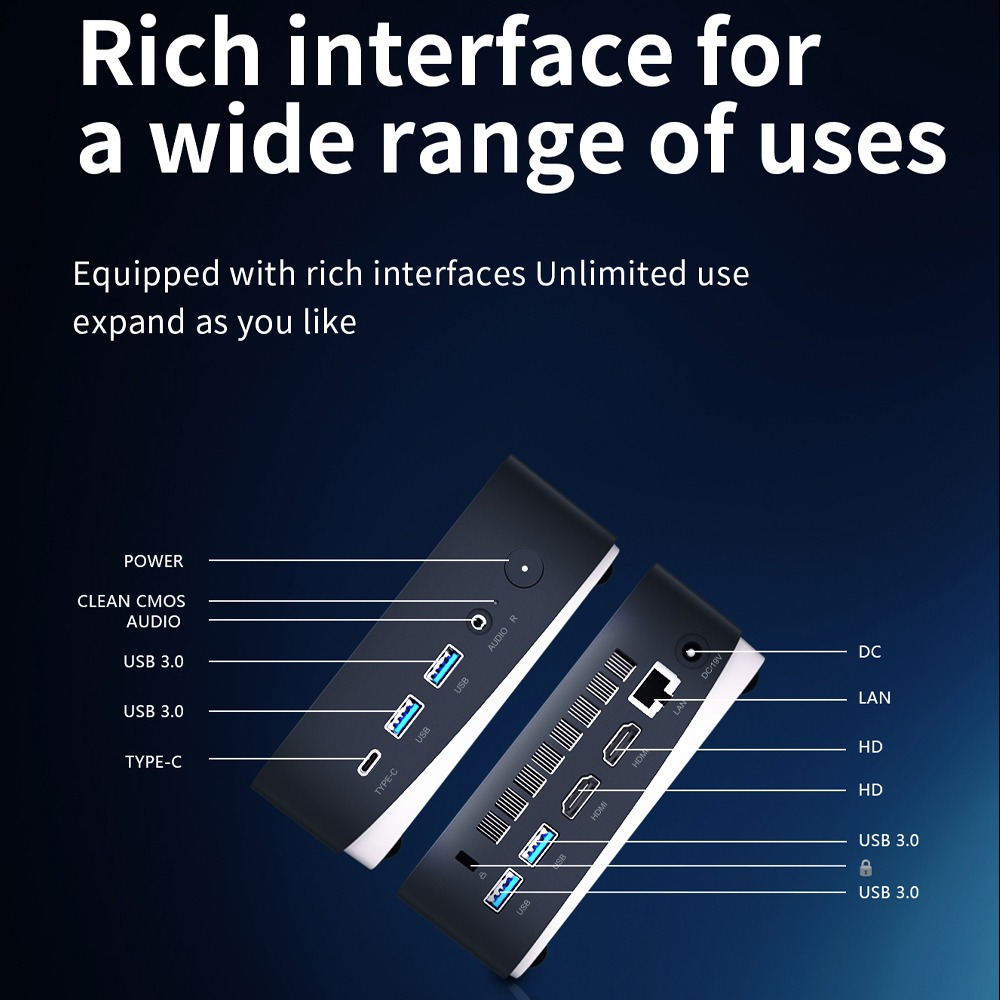 Mini PC TranSpeed i7-10810, 16GB RAM, SSD m.2 512GB, Windows 11 Pro Slika 9
