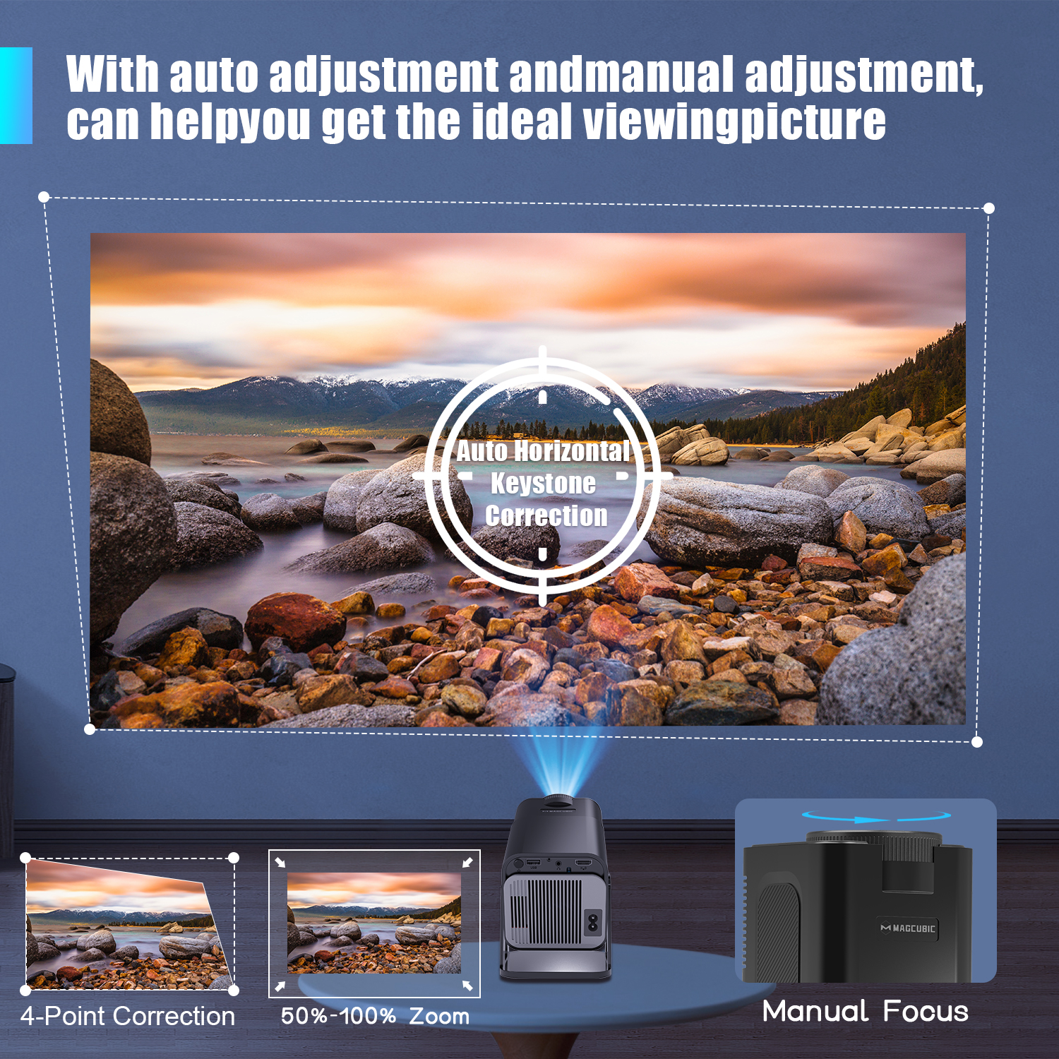 Magcubic HY320NTV Projektor, 1080P 4K Podrška, Netflix sertifikovan Slika 4