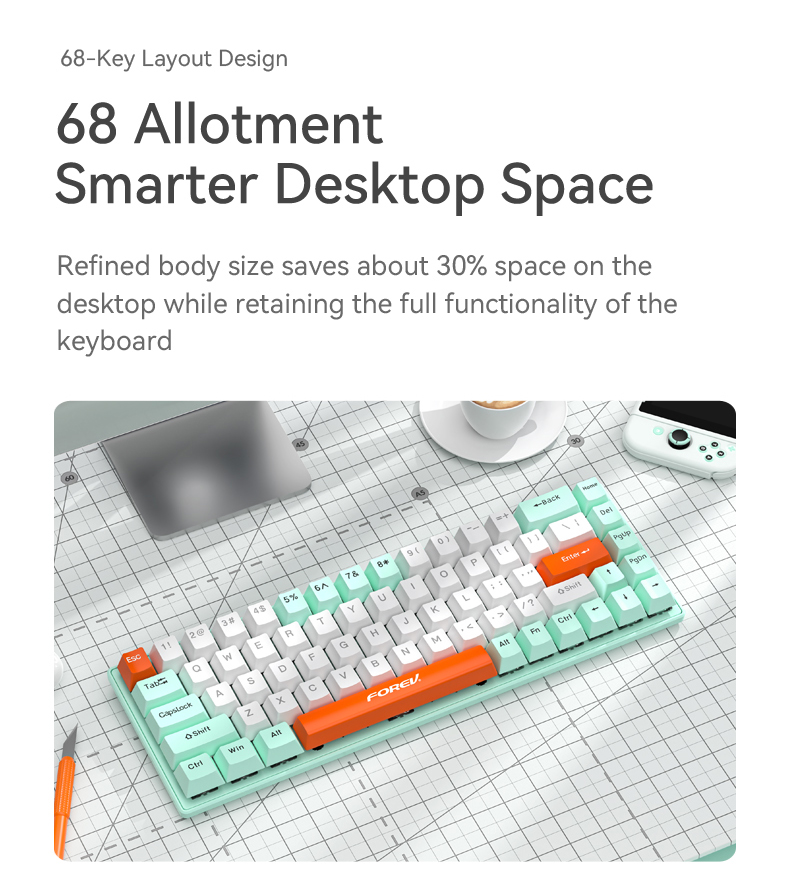 PRO GAMING Mehanička tastatura RGB Forev FV-Q68 Slika 5