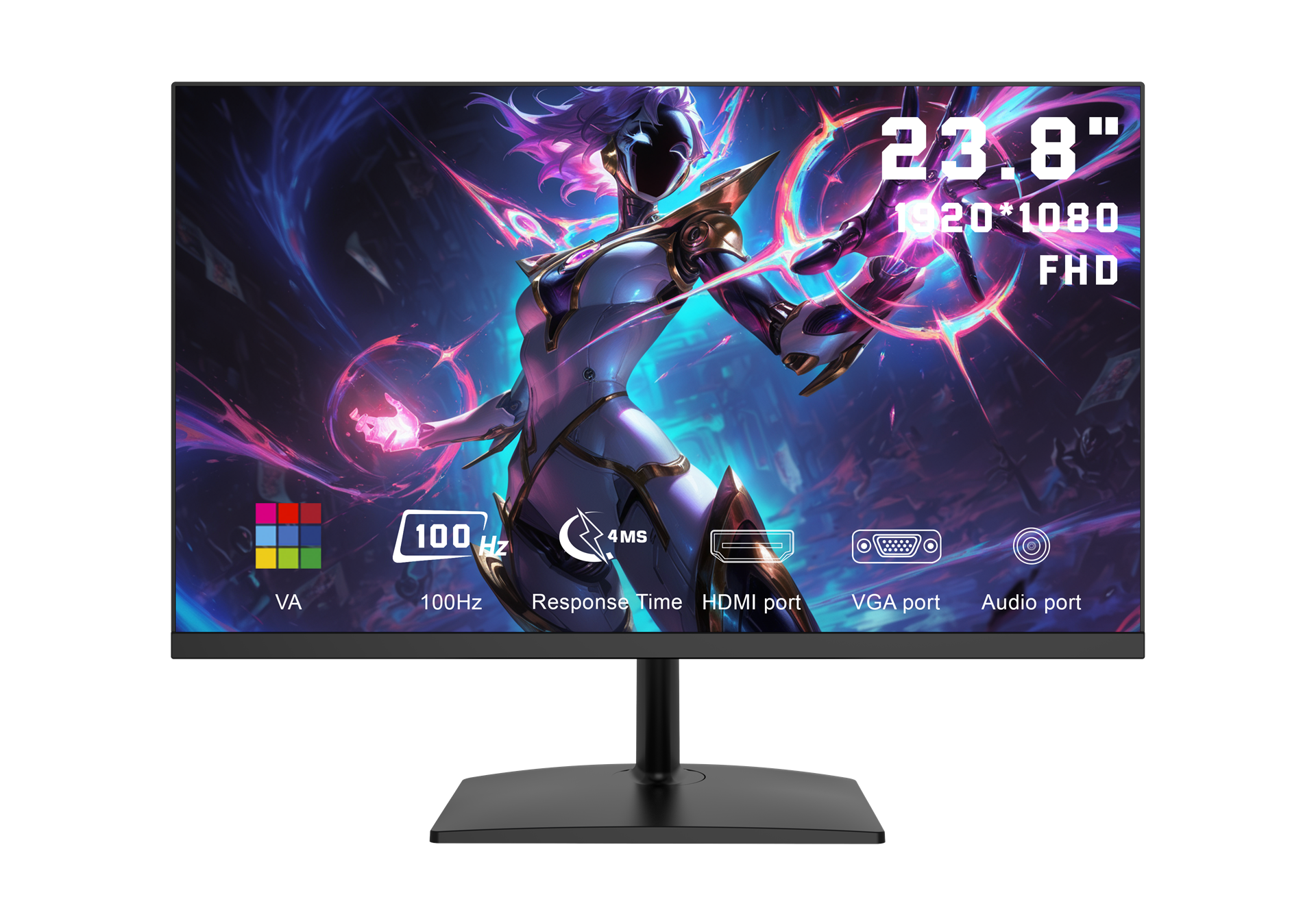 Monitor 24" FHD 1920x1080 Quantum MM24CE FreeSync 100Hz Zvučnici Glavna slika
