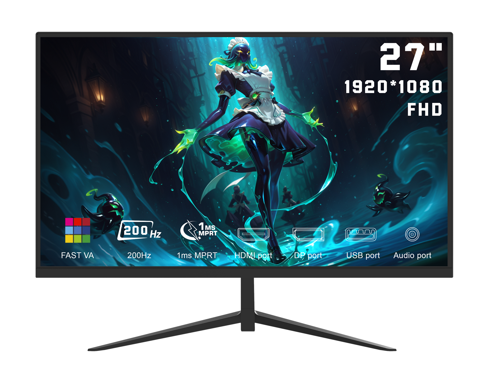 Gaming Monitor 200Hz 1ms 27" Quantum QA27FE FreeSync Glavna slika