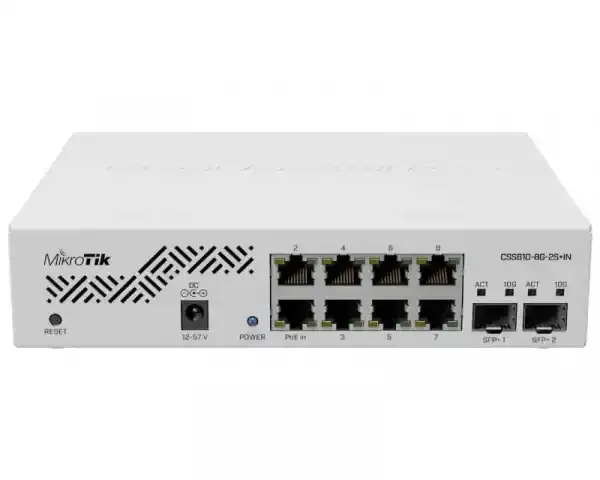 MikroTik CSS610-8G-2S+IN upravljiv svič sa 8x Gb RJ45 + 2 x 10Gbe Glavna slika