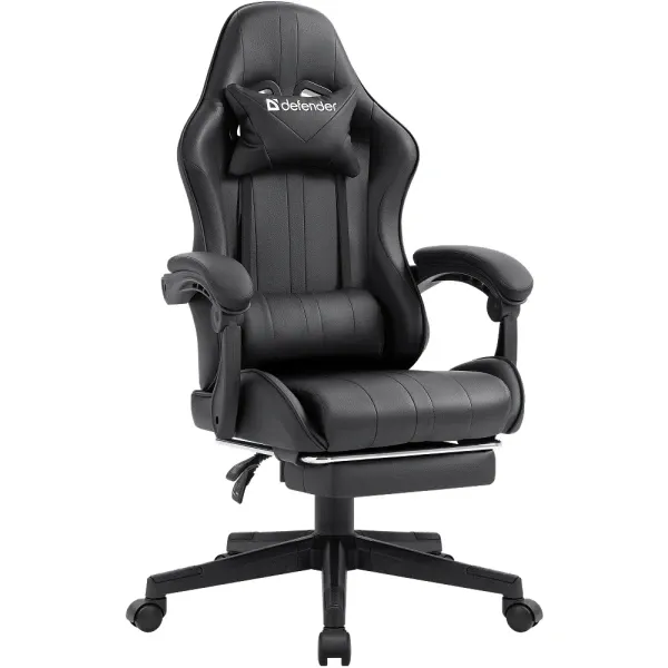 Gaming stolica Defender Azure crna Glavna slika