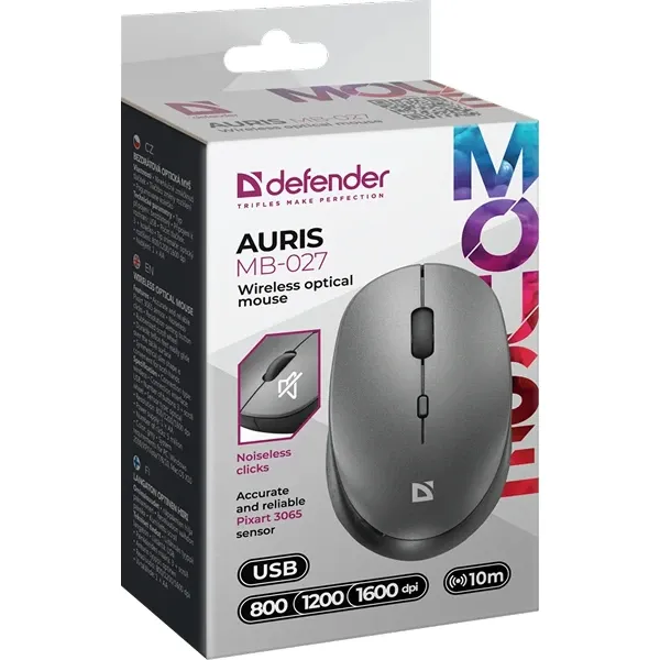Bežični miš Defender Auris MB-027 sivi Slika 4
