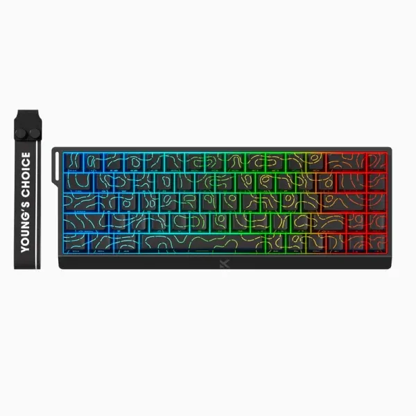 Gaming tastatura MCHOSE Ace 68 Hall Effect Magnetic Switch black topographic Glavna slika