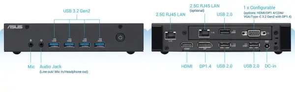 Mini PC Asus PN43-B 2S N100 DDR4 8GB/SSD M.2 256GB/DP/HDMI/WiFi6/BT5.2 90MR0172-M00030 Slika 2