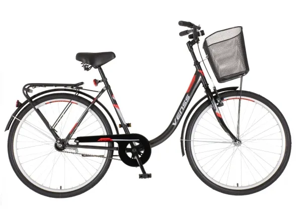 Bicikla Venssini city Venecija 26/V-BRAKE/sa korpom/siva Slika 3