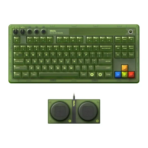 Bežična tastatura 8BitDo Retro 87/mehanička/RGB/XBOX Green + Dual Super Buttons Glavna slika