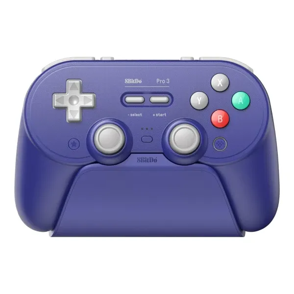 Bežični gamepad 8BitDo Pro 3 BT/2.4Ghz/Multi platform/Vibracija/Hall Effect/TMR/Purple edition+Dock Glavna slika