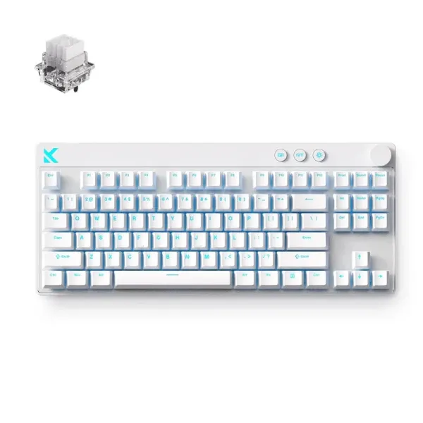 Gaming tastatura MCHOSE Mix 87 White/Mount Tai Magnetic switch GT Glavna slika