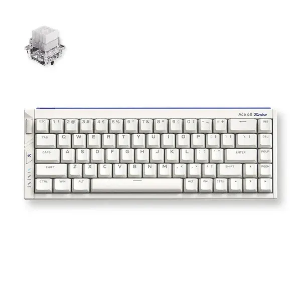 Gaming tastatura MCHOSE Ace 68 Turbo Nova White/Mount Tai Magnetic switch Glavna slika