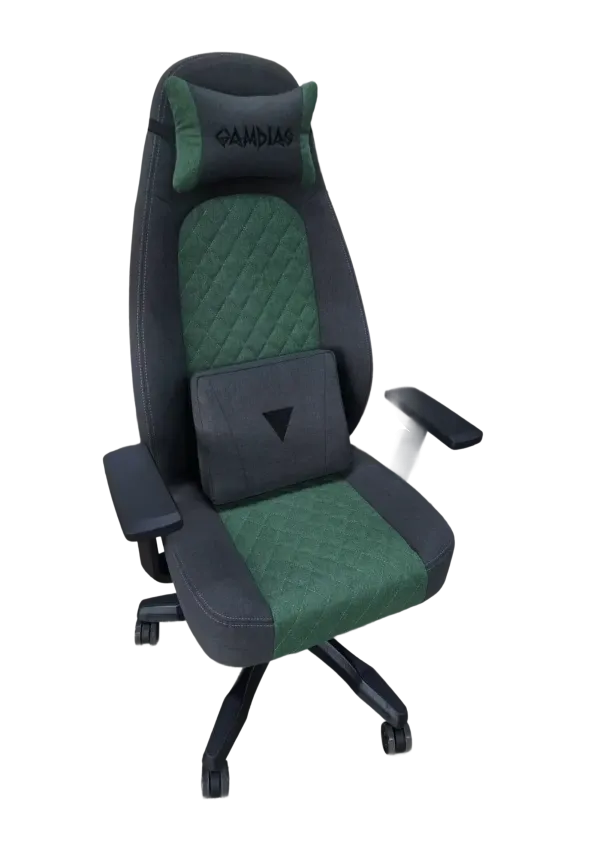 Gaming stolica Gamdias Zelus E4 Weave sivo/zelena Slika 2