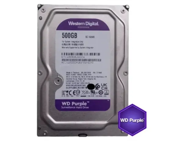 Hard disk 500GB SATA3 Western Digital 16MB WD5000PURX Purple Glavna slika