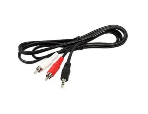 Audio adapter E-green 3.5mm stereo (m) - 2xrca (m) 5m crni Glavna slika
