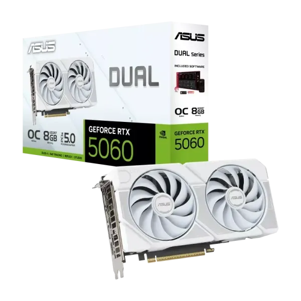 Grafička karta Asus DUAL RTX5060 8GB DDR7 128bit 3XDP/HDMI- bela Glavna slika