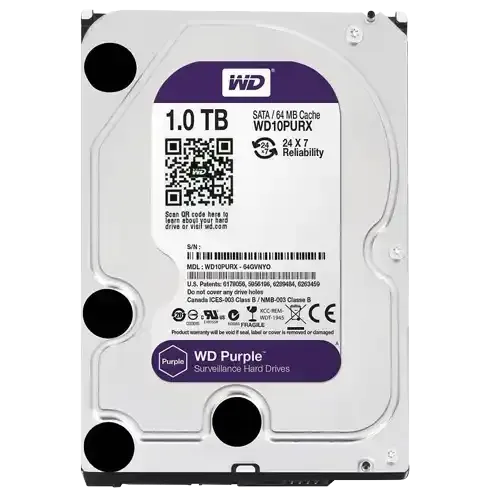 Hard disk 1TB SATA3 Western Digital Caviar 64MB WD10PURZ Purple Glavna slika