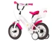 Dečlija bicikla Visitor Dog 12/V-brake kontra/pomoćni točkići/belo-roza Slika 2